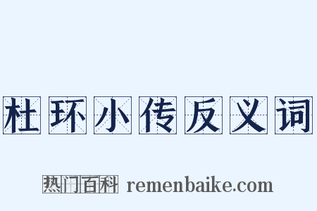 杜环小传反义词是什么意思的图片